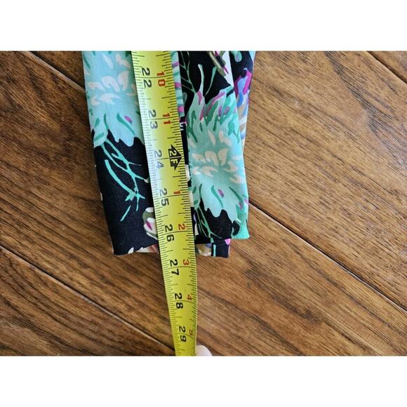 J. Crew Mercantile Women's Corinth Black Pink Teal Floral Ruby Pants Size 6 - Picture 6 of 7